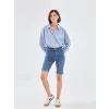 LCW Jeans Indigo Normal Bel Bermuda Fit Kadın Jean Şort