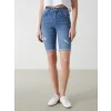 LCW Jeans Indigo Bermuda Fit Kadın Jean Şort