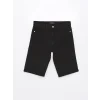 LCW Jeans Siyah Bermuda Fit Kadın Jean Şort