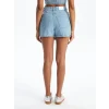 XSIDE Mavi Kadın Dar Fit Düz Jean Şort Etek