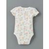 LCW baby Ekru Bisiklet Yaka Kız Bebek Çıtçıtlı Bodysuit 2li
