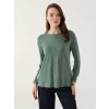LCW Grace Yeşil Bisiklet Yaka Dantel Detaylı Kadın Bluz