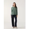 LCW Grace Yeşil Bisiklet Yaka Dantel Detaylı Kadın Bluz
