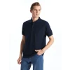LCWAIKIKI Classic Lacivert Polo Yaka Kısa Kollu Pike Erkek Tişört
