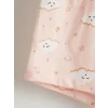 LCW Kids Ekru Bisiklet Yaka Kız Çocuk Şortlu Pijama Takımı