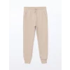 LCW Kids Bej Beli Lastikli Erkek Çocuk Jogger Eşofman Altı