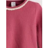 LCW Kids Pembe Bisiklet Yaka Basic Kız Çocuk Bluz ve Tayt 2li
