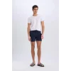Defacto E1032 Lacivert File Astarlı Kısa Boy Deniz Şortu