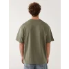 XSIDE Haki Bisiklet Yaka Kısa Kollu Baskılı Penye Erkek Tişört