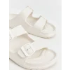 LCW STEPS Beyaz Çift Bantlı Kadın Sandalet