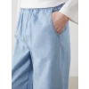 LCW Modest Indigo Beli Lastikli Wideleg Kadın Jean Pantolon