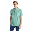 LCWAIKIKI Classic Yeşil Polo Yaka Kısa Kollu Pike Erkek Tişört