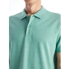 LCWAIKIKI Classic Yeşil Polo Yaka Kısa Kollu Pike Erkek Tişört