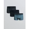 LC WAIKIKI Lacivert Standart Kalıp Pamuklu Esnek Erkek Boxer 3lü