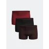 LC WAIKIKI Siyah Standart Kalıp Pamuklu Esnek Erkek Boxer 3lü