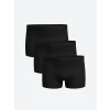 LC WAIKIKI Siyah Rahat Kalıp Pamuklu Esnek Erkek Boxer 3lü