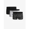 LC WAIKIKI Siyah Standart Kalıp Pamuklu Esnek Erkek Boxer 3lü