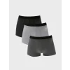 LC WAIKIKI Siyah Standart Kalıp Pamuklu Esnek Erkek Boxer 3lü