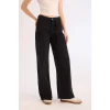 Defacto E1794 Siyah Coool Gabardin Pantolon Wide Leg Yüksek Bel Geniş Bol Paça