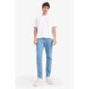 Defacto E7436 Mavi Pedro Slim Fit Dar Kalıp Normal Bel Dar Paça Jean Pantolon