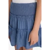 Defacto E3835 İndigo Kız Çocuk Gipeli Volanlı Viskon Etek