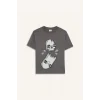 Defacto D9293 Antrasit Erkek Çocuk Bisiklet Yaka Kaykay Baskılı Kısa Kollu Tişört