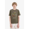 Defacto E0964 Haki Erkek Çocuk Bisiklet Yaka Nakışlı Kısa Kollu Tişört