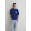 Mavi 0612607-70722 Baskılı Mavi Tişört