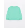 LCW Kids Yeşil Bisiklet Yaka Uzun Kollu Kız Bebek Sweatshirt ve Eşofman Alt 2li Takım