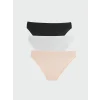 LCW DREAM Beyaz Düz Bikini Külot 3lü Paket