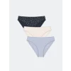 LCW DREAM Lacivert Baskılı Bikini Külot 3lü Paket