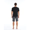 LC WAIKIKI Siyah Standart Kalıp Erkek Şortlu Pijama Takımı