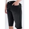 Defacto C2694 Siyah Regular Fit Jean Bermuda Şort