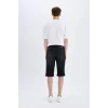 Defacto C2694 Siyah Regular Fit Jean Bermuda Şort