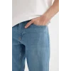 Defacto C2692 Mavi Slim Fit Dar Kesim Jean Bermuda Şort