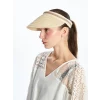 LCW ACCESSORIES Bej Kadın Hasır Vizör Şapka