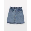 LCW Kids Mavi Beli Lastikli Kız Çocuk Jean Etek