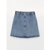 LCW Kids Mavi Beli Lastikli Kız Çocuk Jean Etek