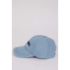 Defacto D5609 Mavi Kadın Nakışlı Nakış Jean Cap Şapka