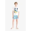 Defacto E5185 Turkuaz Erkek Çocuk Desenli Deniz Şortu