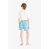 Defacto E5185 Turkuaz Erkek Çocuk Desenli Deniz Şortu