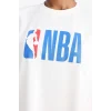 Defacto T5506 Beyaz DeFactoFit NBA Wordmark Oversize Geniş Kalıp Bisiklet Yaka Baskılı Kısa Kollu Tişört