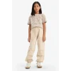 Defacto E0160 Bej Kız Çocuk Paraşüt Jogger Paça Pantolon