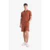 Defacto E1222 Kahve Slim Fit Dar Kesim Dokulu Kısa Kollu Krinkıl Polo Tişört