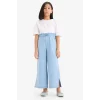 Defacto D7102 Mavi Kız Çocuk Culotte Geniş Paça Jean Pantolon