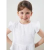 LCW Kids Beyaz Müslin Kız Çocuk Bluz ve Pantolon 2li