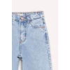 Defacto D6485 Mavi Kız Çocuk Wide Leg Geniş Paça Jean Pantolon