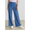 Defacto E6883 Mavi Wide Leg Geniş Bol Paça Aerobin Pantolon