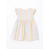 LCW Kids Karişik Bisiklet Yaka Kız Çocuk Poplin Elbise