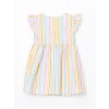 LCW Kids Karişik Bisiklet Yaka Kız Çocuk Poplin Elbise